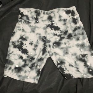 tie dye bike shorts with stars